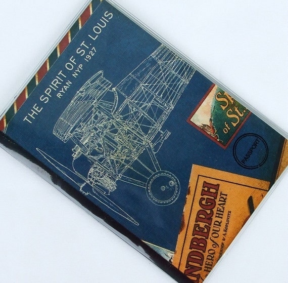 Vintage Aeroplane Blueprint  PASSPORT COVER