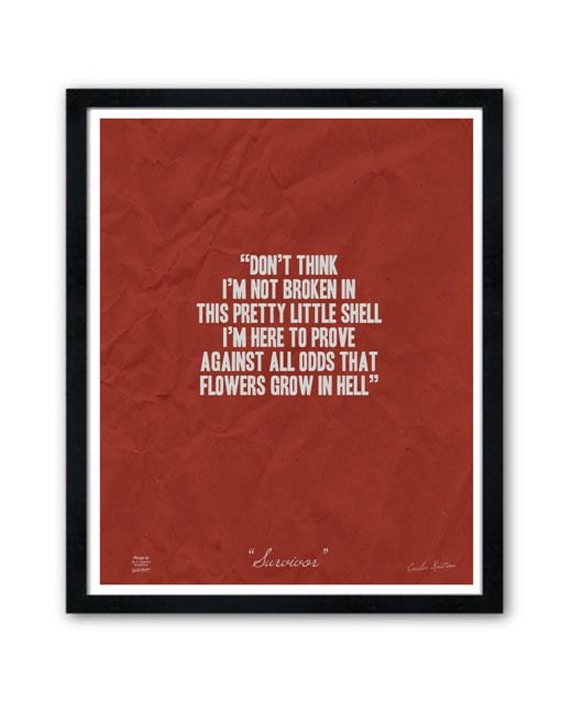Quote / DIGITAL Typography Poster / Flowers Grow in Hell / Cecilia Knutson / Printable