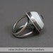 Evil Eyeball ring. Lucite and sterling silver.