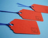 Bonjour Ecureuil GIFT TAGS - set of 3 in red