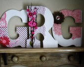 Custom Wooden Wedding Initial Monogram Letters