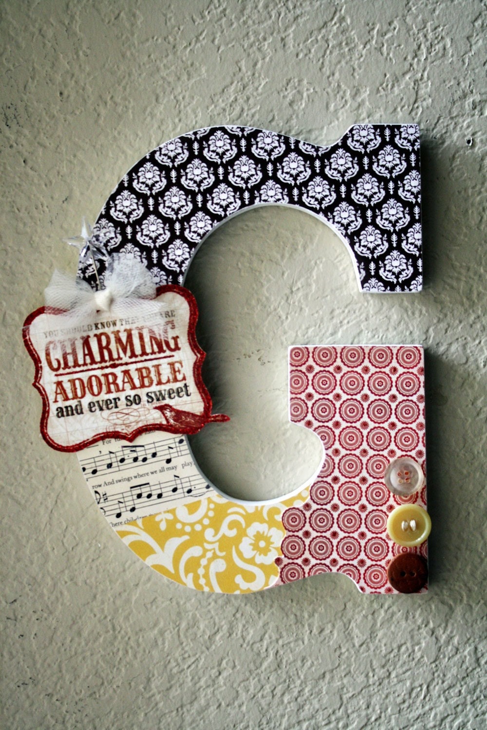 Custom Designed Large Nursery Wall Monogram Letters