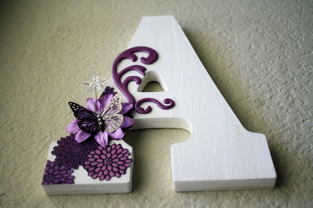Wooden Wedding Initial Monogram Letters