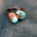Copper Ring Turquoise Ring Simple Raw Modern Organic Robins Egg Blue
