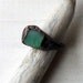 Copper Chrysoprase Ring Emerald Caribbean Green Handmade Organic Raw Modern