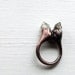 Copper Ring Tibetan Quartz Crystal Ice Natural Artisan Handmade