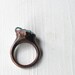 Copper Ring Aquamarine Ring Sky Blue Green Organic Raw Artisan Handmade