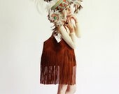 Boho Suede bag in Tobacco