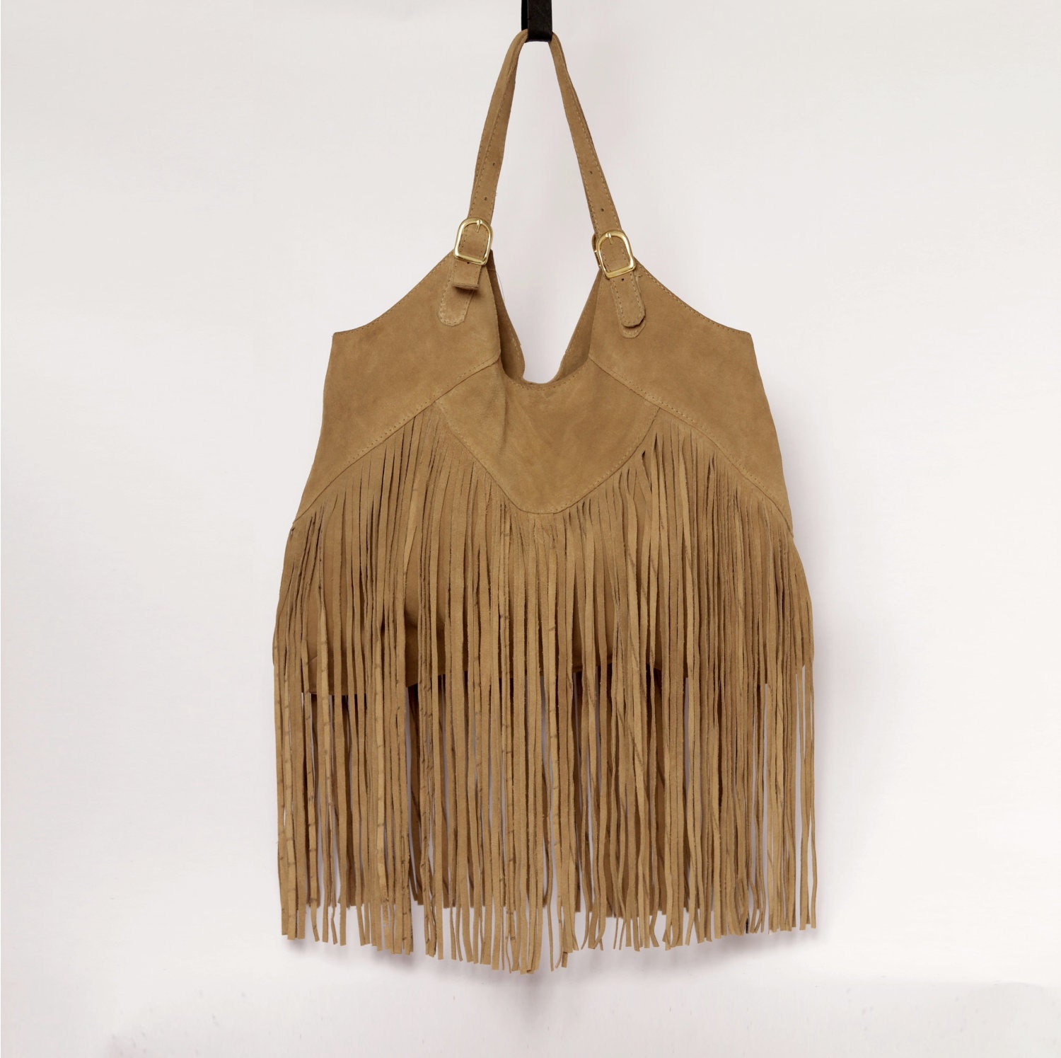 New color//Boho Suede Bag in Beige//  Made to order  //