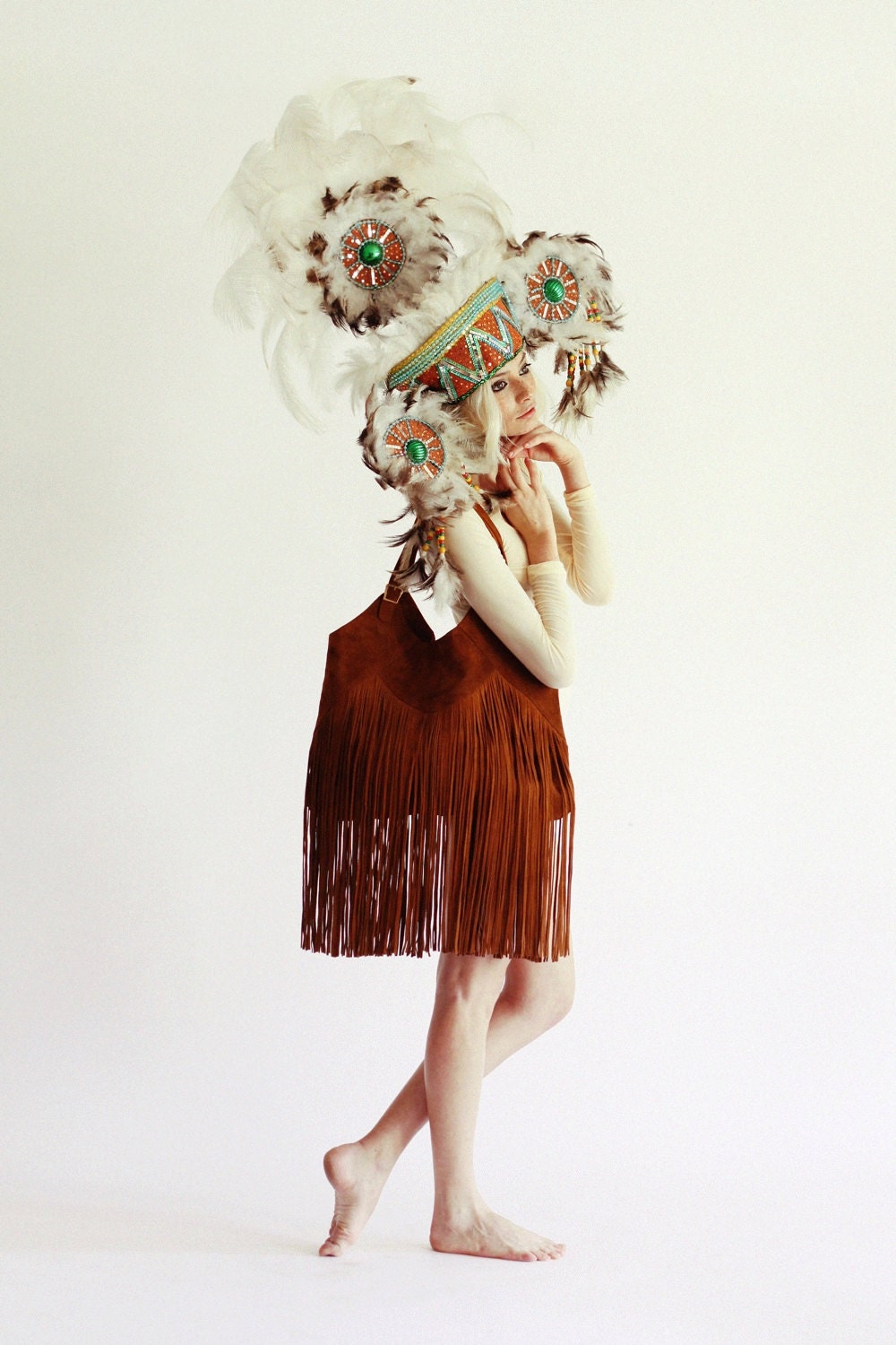 Boho Suede bag in Tobacco