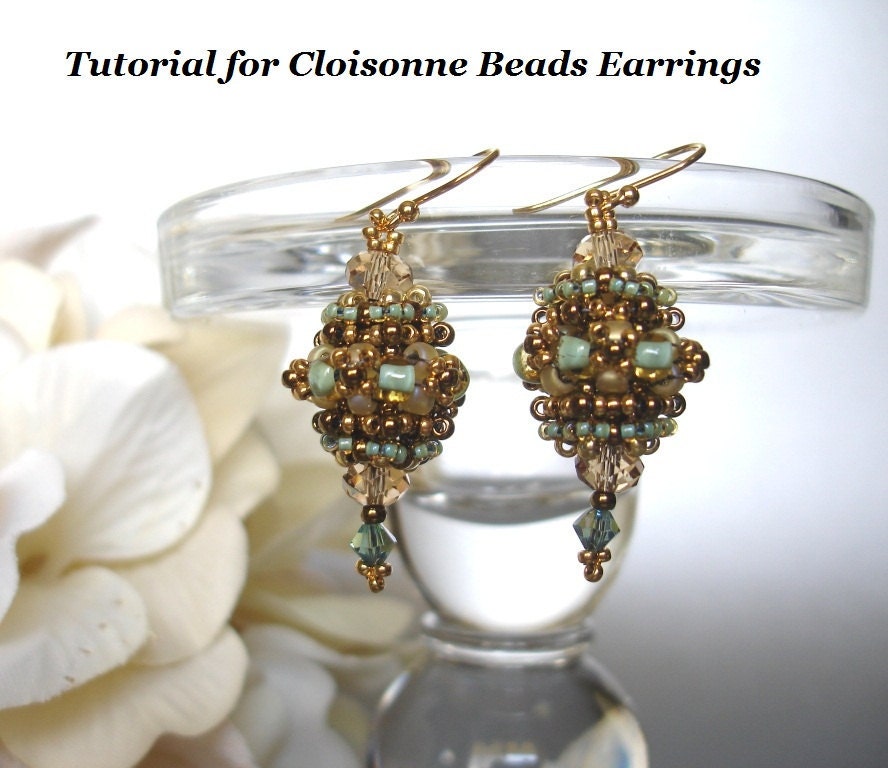 Tutorial for Cloisonne Beads Earrings