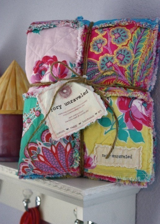 Rag Quilt CUSTOM for Baby GIRL - Reversible - Any Color Any Pattern - Shower Gift