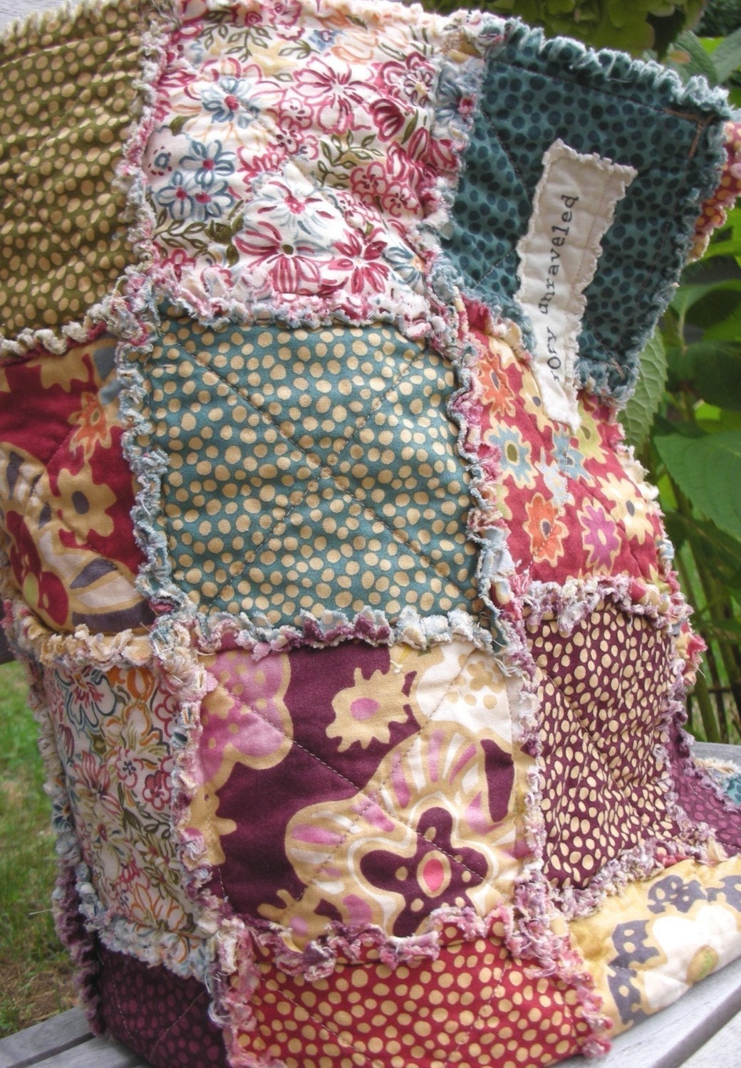 Rag Quilt CUSTOM Throw - Reversible - Any Color Any Pattern