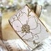 Cherry Blossom Bracelet Brass Cuff Handmade Gold Gilded Paper