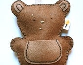 Plush Tooth Bear / Ring Bear / Chocolate Brown Il_170x135