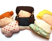 Mini Plush Dolls / Bean Bag Dolls / FRIENDSHIP PACK / Pepper Alana and Heidi