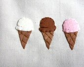 Drawstring Bag / Neapolitan Ice Cream Cones / Travel Pouch / Reusable Bag