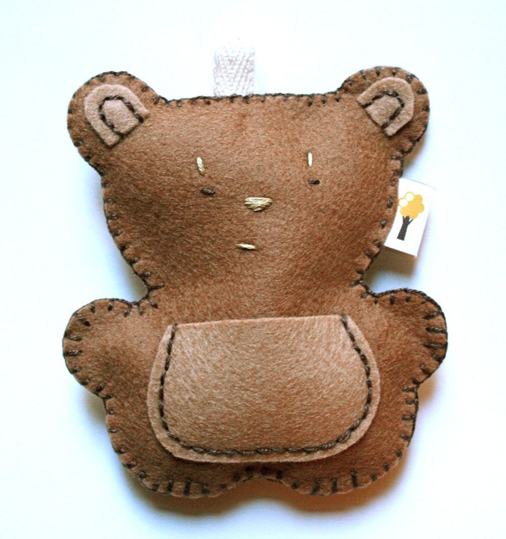 Plush Tooth Bear / Ring Bear / Chocolate Brown Il_570xn