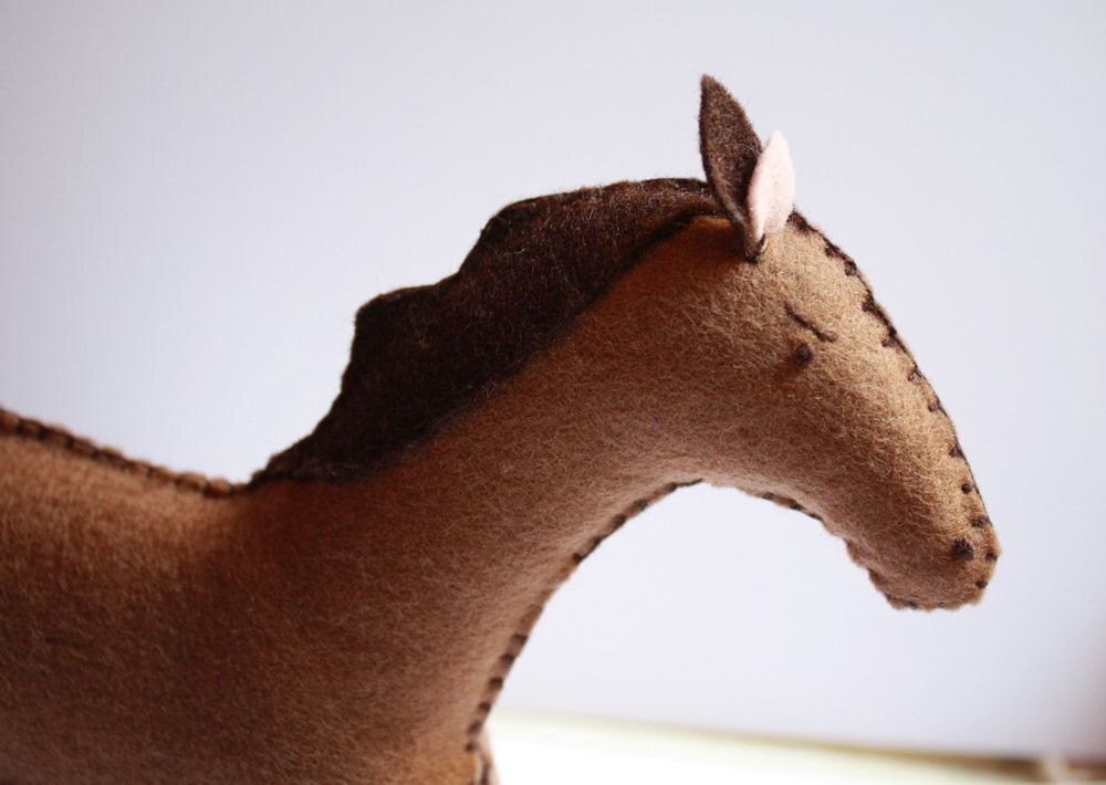 Plush Felt Horse / Organic Cotton Stuffing Il_570xn
