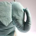 Plush Baby Elephant in Vintage Blue / Organic Cotton Stuffing