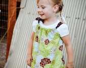 Pillowcase Dress- Baby Toddler Girls Dress - Mosaic Flowers - Brother Sister Set Available - Great for Spring and Summer