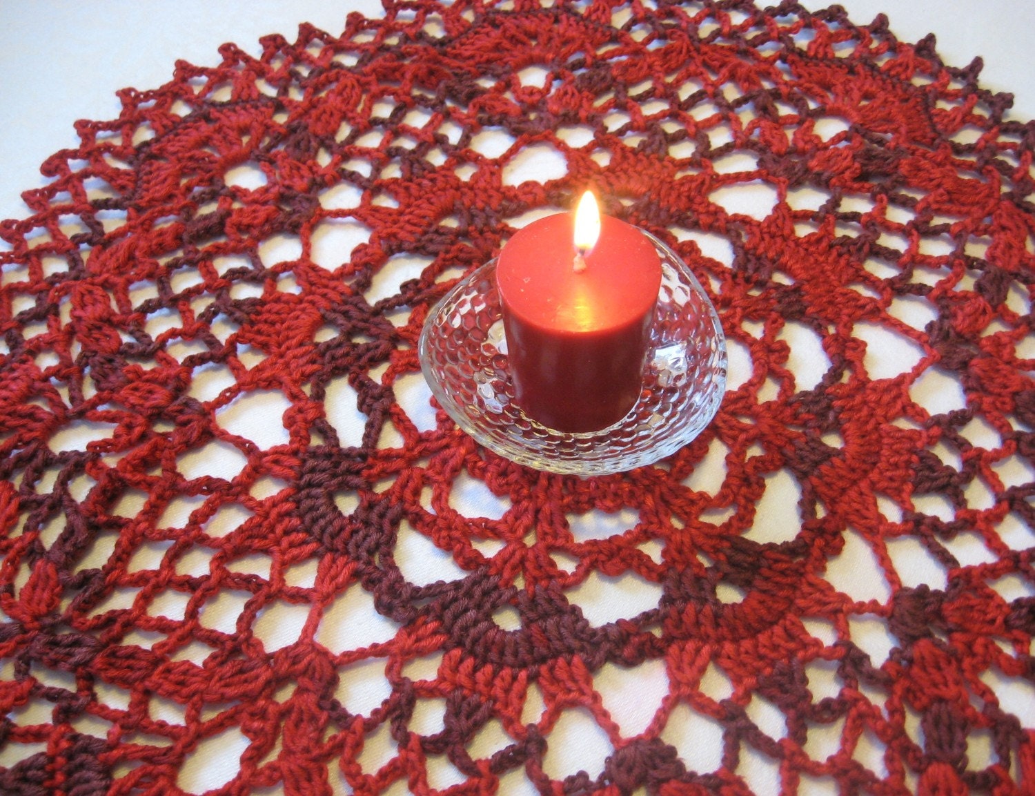 Red Romance Doily