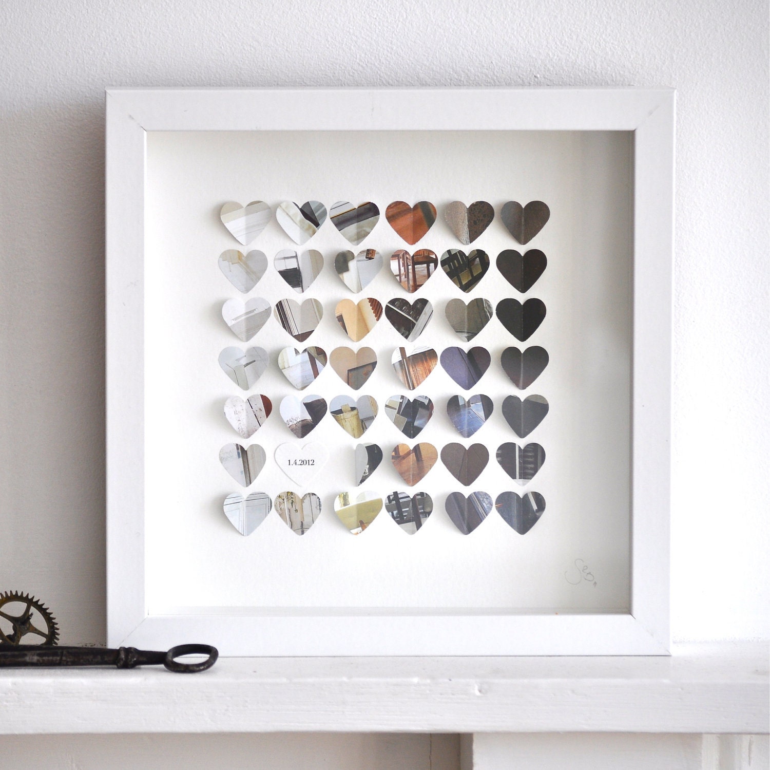 Personalized Little Stone Hearts