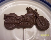 Set of 2 Large Milk Chocolate Motorcycle Lollipop Suckers