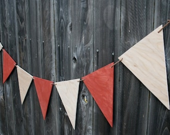 Plywood Pennants // Rust Red