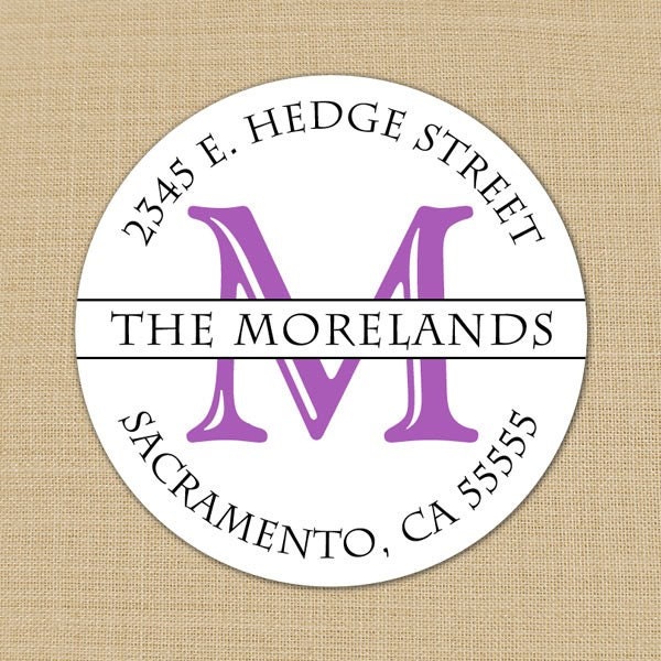 Simple Initial - Custom Personalized Address Labels or Stickers