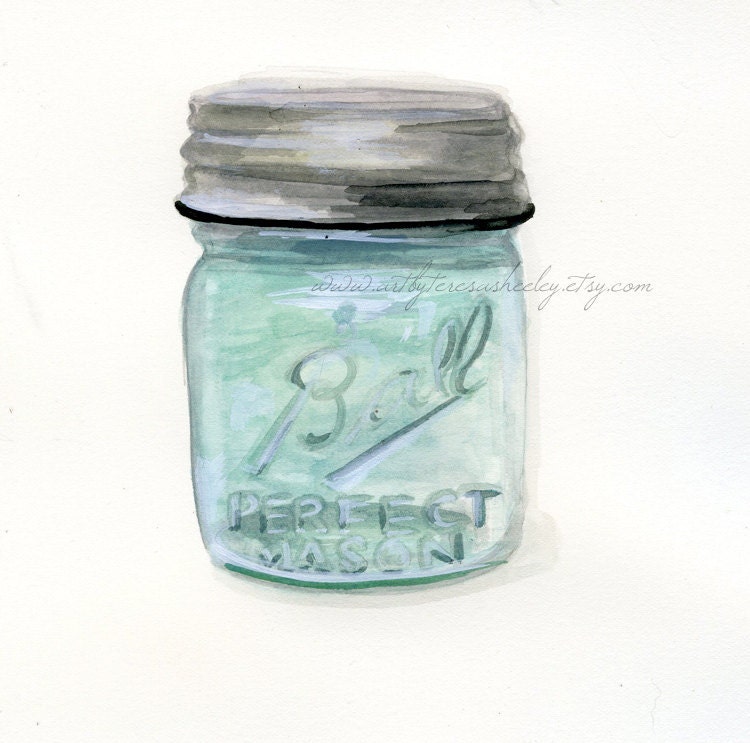 Ball jar print - daily painting