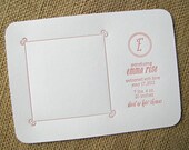 custom letterpress photo BABY ANNOUNCEMENTS (1 color-set of 50)