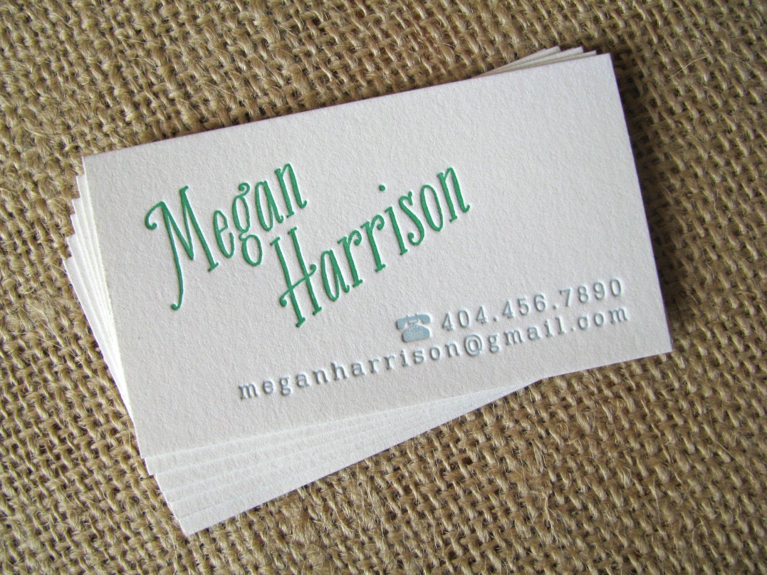 NEW designs:  letterpress CALLING cards (1 color- set of 150)