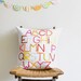 Modern Abc Alphabet Pillow - Linen and Felt - by Pillow Factory