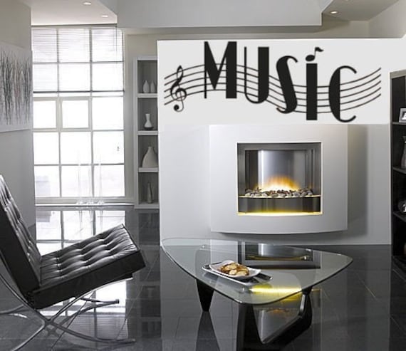 Music Words Musical Notes Vinyl Wall Art Decal Sticker