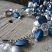 Teal Blue Charm Statement Necklace