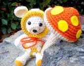 Amigurumi patterns - Baby Mushroom Bear and His Big Mushroom - 2 Crochet Amigurumi animal patterns included /PDF