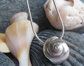 Silver Hatteras Snail Shell Pendant Necklace