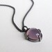 Violet Chalcedony Oval Cabochon Neck Charm