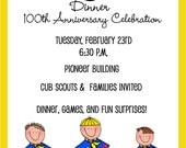 Cub Scouts Blue and Gold Banquet Invitation