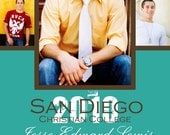 Jesse Custom Graduation Announcment-Change colors to match school colors.