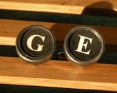 G and E typewriter key cuff links