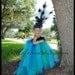 Infant/Toddler Peacock Tutu Dress and Feather Headband ... Unique Costume or Party Attire... SIZES up to 3T