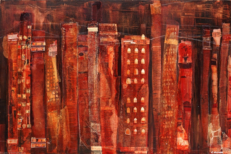 Huge 24 x 16 paper print - City of Books
