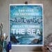 16 x 20 paper print - The Cure for Anything Is Salt Water - inspirational ocean artwork, beach word art typography poster