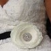 Large Signature Bloom with Rhinestones, White, Ivory, Black or Pink