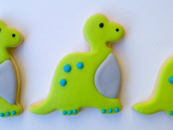 Dinosaur Sugar Cookies- 1 Dozen Il_570xn