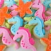 Bright Seahorse and Starfish Mini Sugar Cookies- 3 dozen