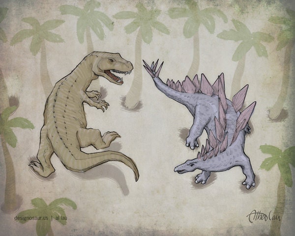 T-Rex vs Stegosaurus