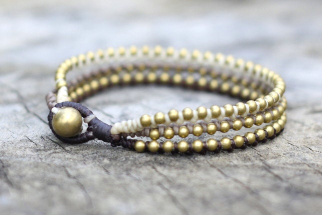 Brown Tone Brass Stud Bracelet